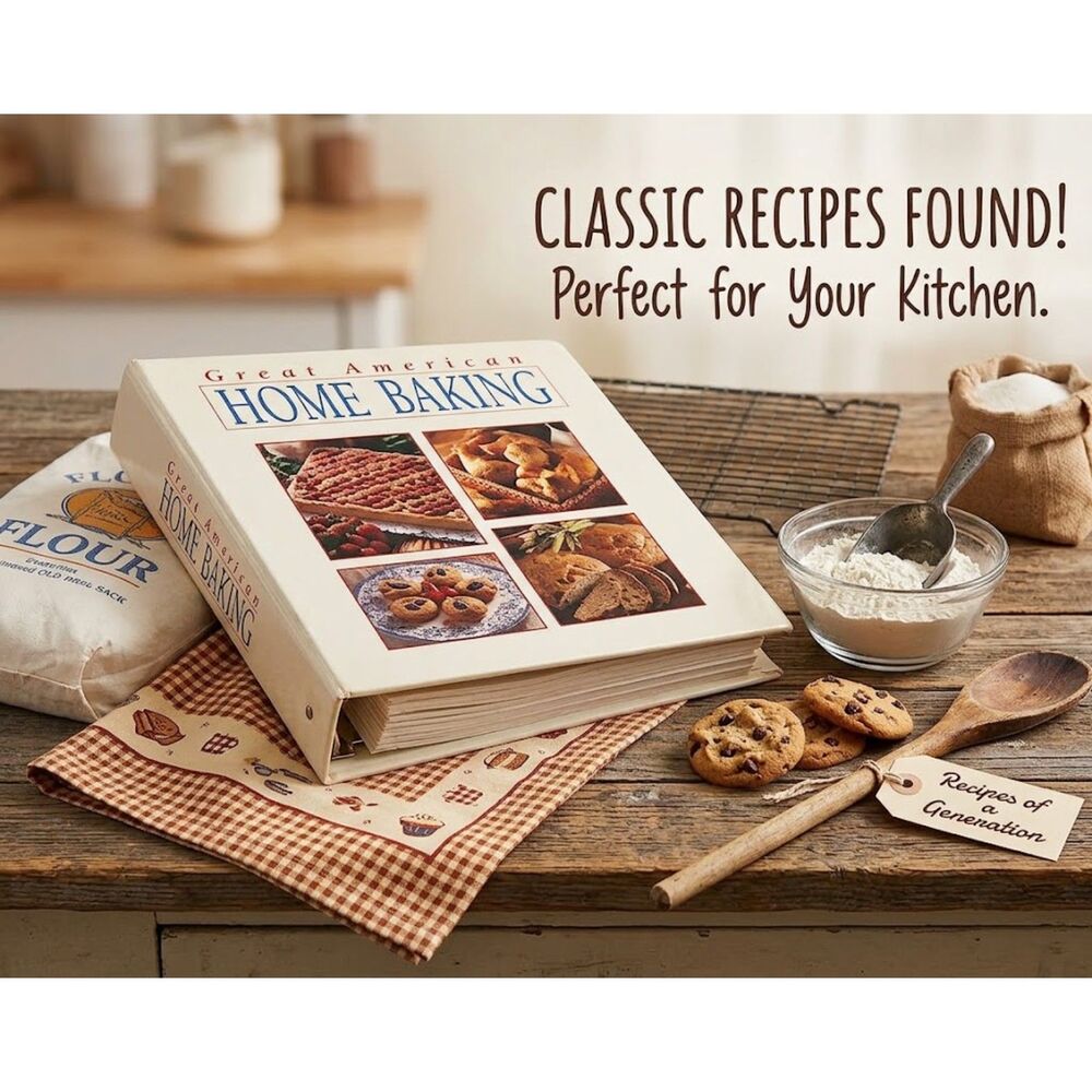 Great American Home Baking Recipe Binder Cookbook 1993 3 Ring 12 Sections